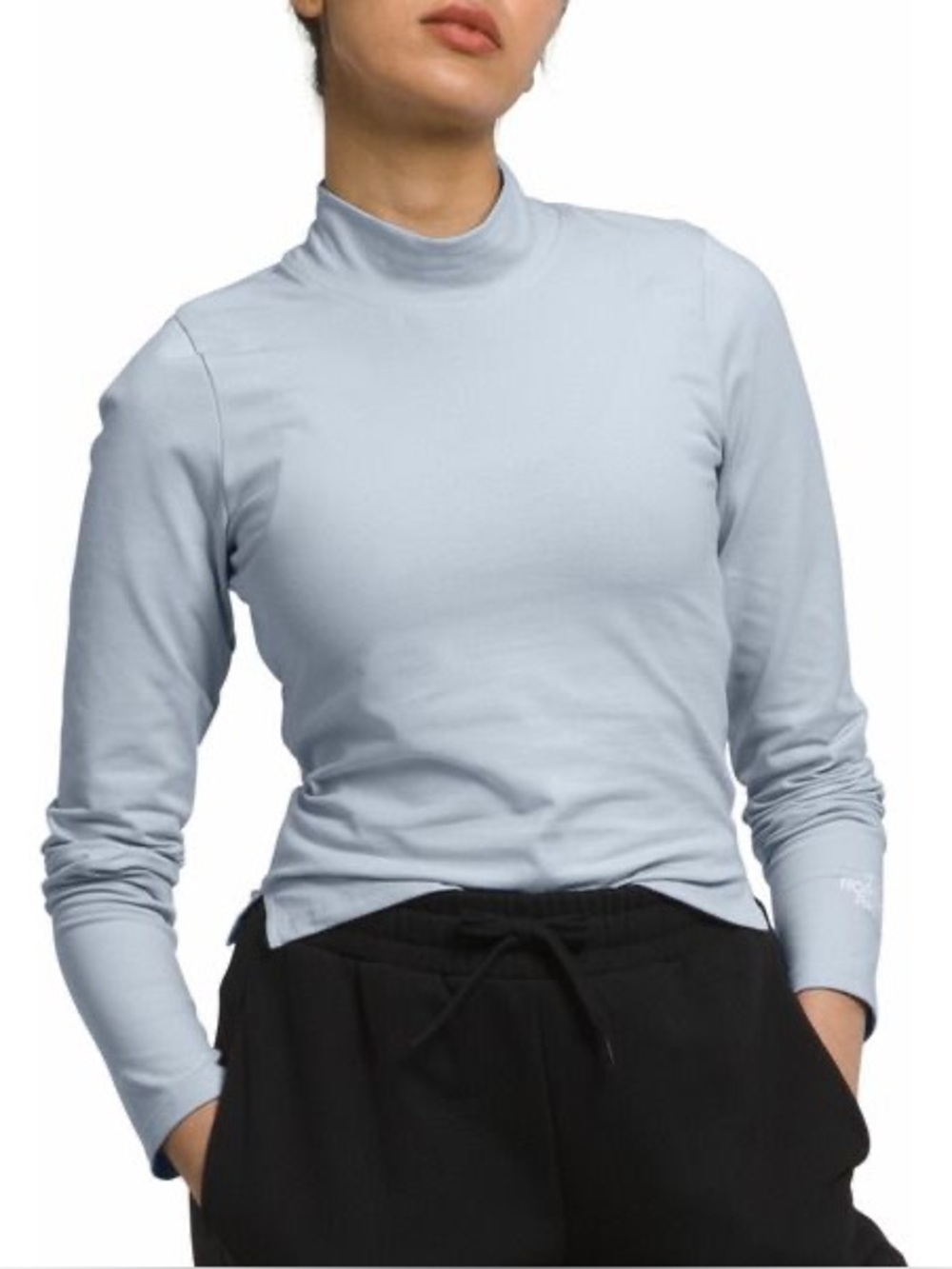 The North Face Women's Long Sleeve Evolution Fitted Mock Neck Periwinkle Small